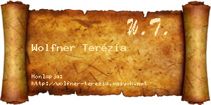 Wolfner Terézia névjegykártya